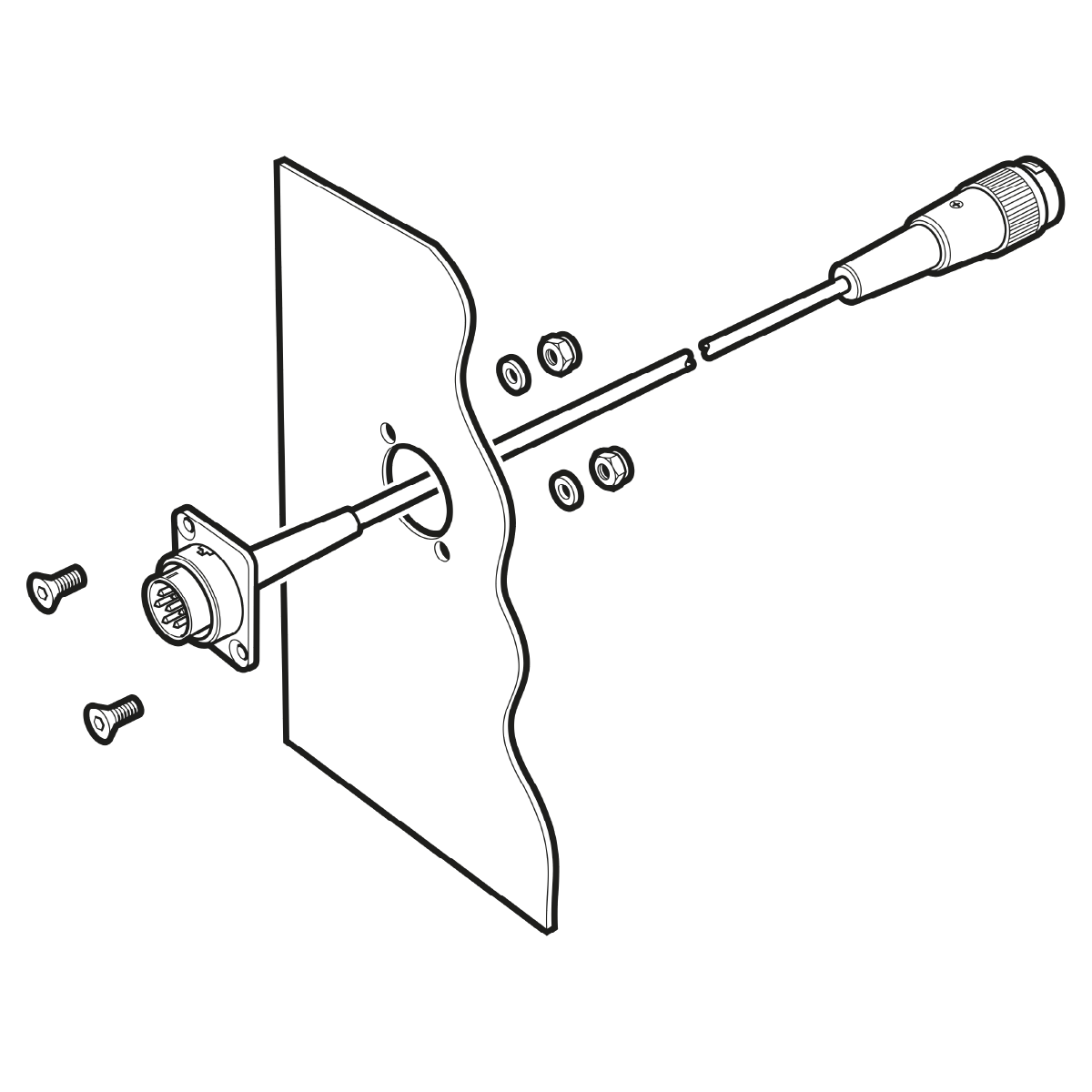 M041 Headset Extension Lead Panel Mount | Lynx Avionics